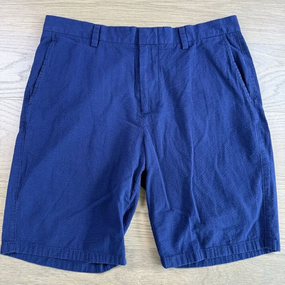J Crew Club Shorts Men 34 Seersucker Cotton Lightweight Summer Travel